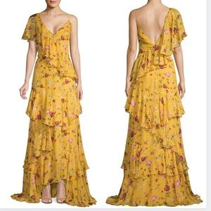 FLOR ET AL Melissa Rosebud Tiered Ruffle Gown 6